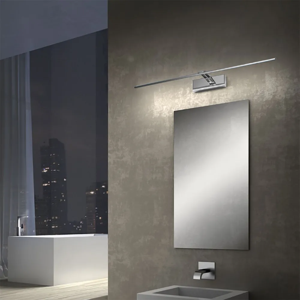 Lámpara de pared LED Promoingross TEAM A68 CR de cromo pulido