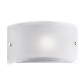 Applique Illuminando AP FASCIA BIANCA G E27 LED moderna fascia vetro satinato opaco