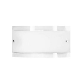 Applique Illuminando AP ARIA P E27 LED moderna fascia vetro bianco trasparente lucido