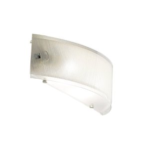 Applique vaschetta Illuminando AP FENICE FASCIA 2 E27 LED moderna vetro bianco latte lucido