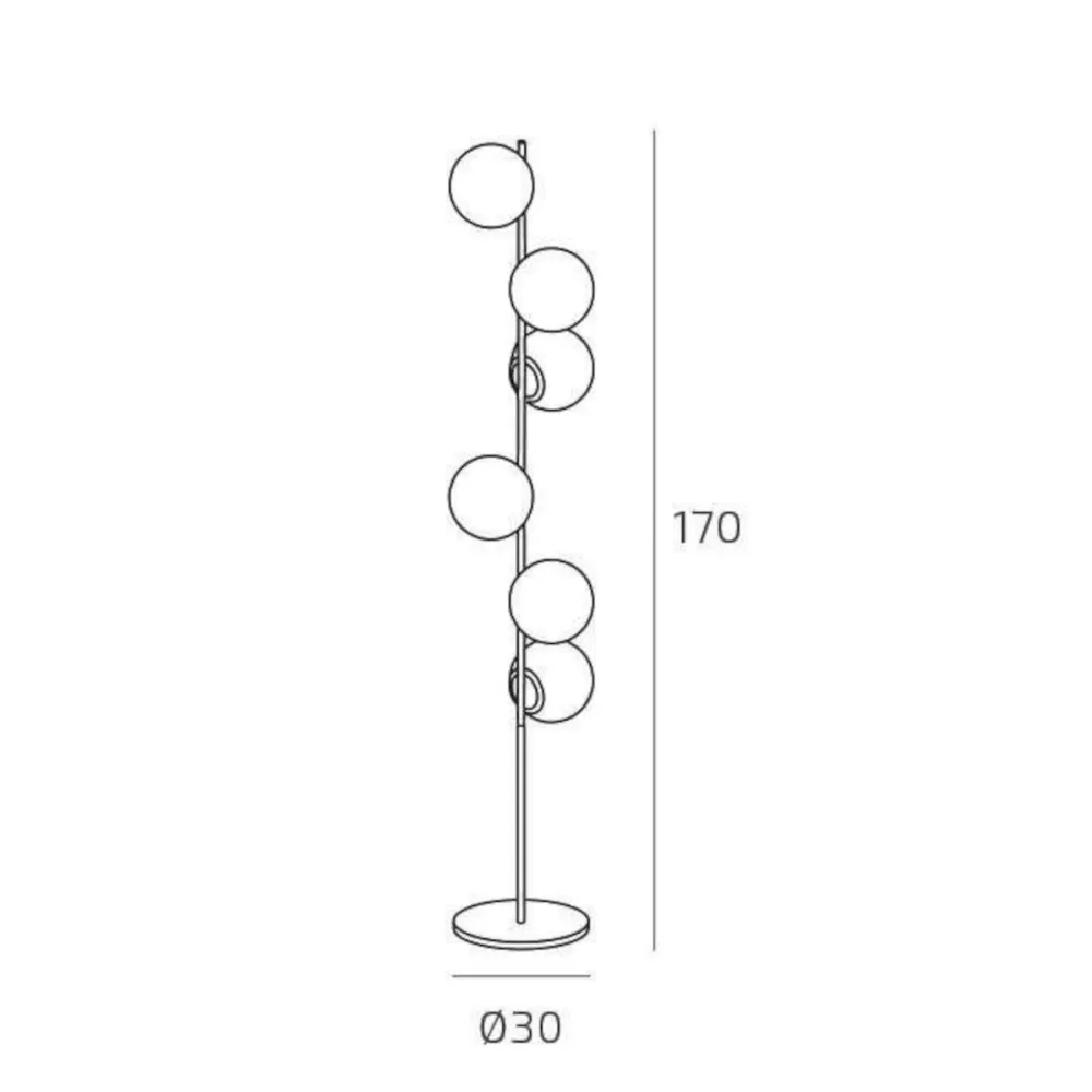 Lámpara de pie moderna Top Light HOLLY 1201 T6 E27 LED