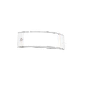 Applique moderno Top Light LINEAR 1076 A40 E27 LED vetro bianco bordo trasparente lucido