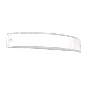 Applique moderno Top Light LINEAR 1076 A70 E27 LED vetro bianco bordo trasparente lucido