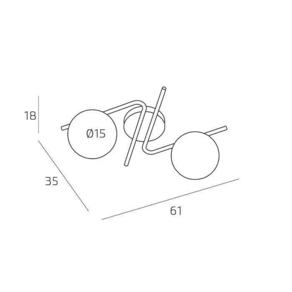 Top Light moderne BOOMERANG 1200 PLP SA E27 LED