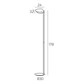 Lampadaire moderne Top Light MOOD 1165 T NE GX53 LED
