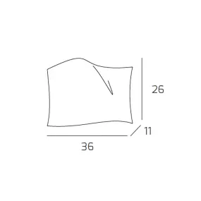 Lámpara de techo de cristal Top Light WING 1044 35