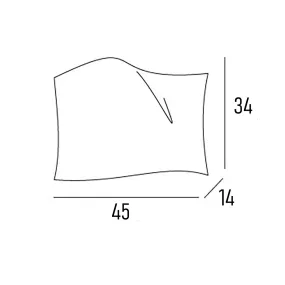 Plafoniera vetro Top Light WING 1044 45