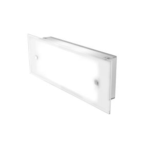 Applique Top Light BRICK 1122 AM E27 LED vetro extrachiaro satinato bordo trasparente