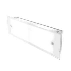 Applique Top Light BRICK 1122 AG E27 LED vetro extrachiaro satinato bordo trasparente