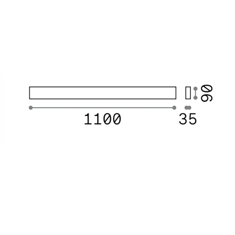 Aplique de pared de hormigón Ideal Lux DELTA LED 307126