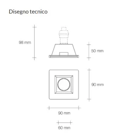 Sforzin Illuminazione SIRIS T165 GU10 Foco empotrable LED
