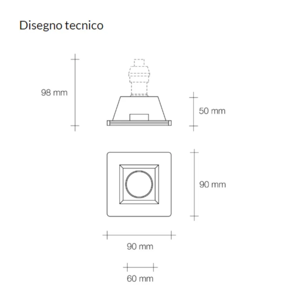 Sforzin Illuminazione SIRIS T165 GU10 Foco empotrable LED