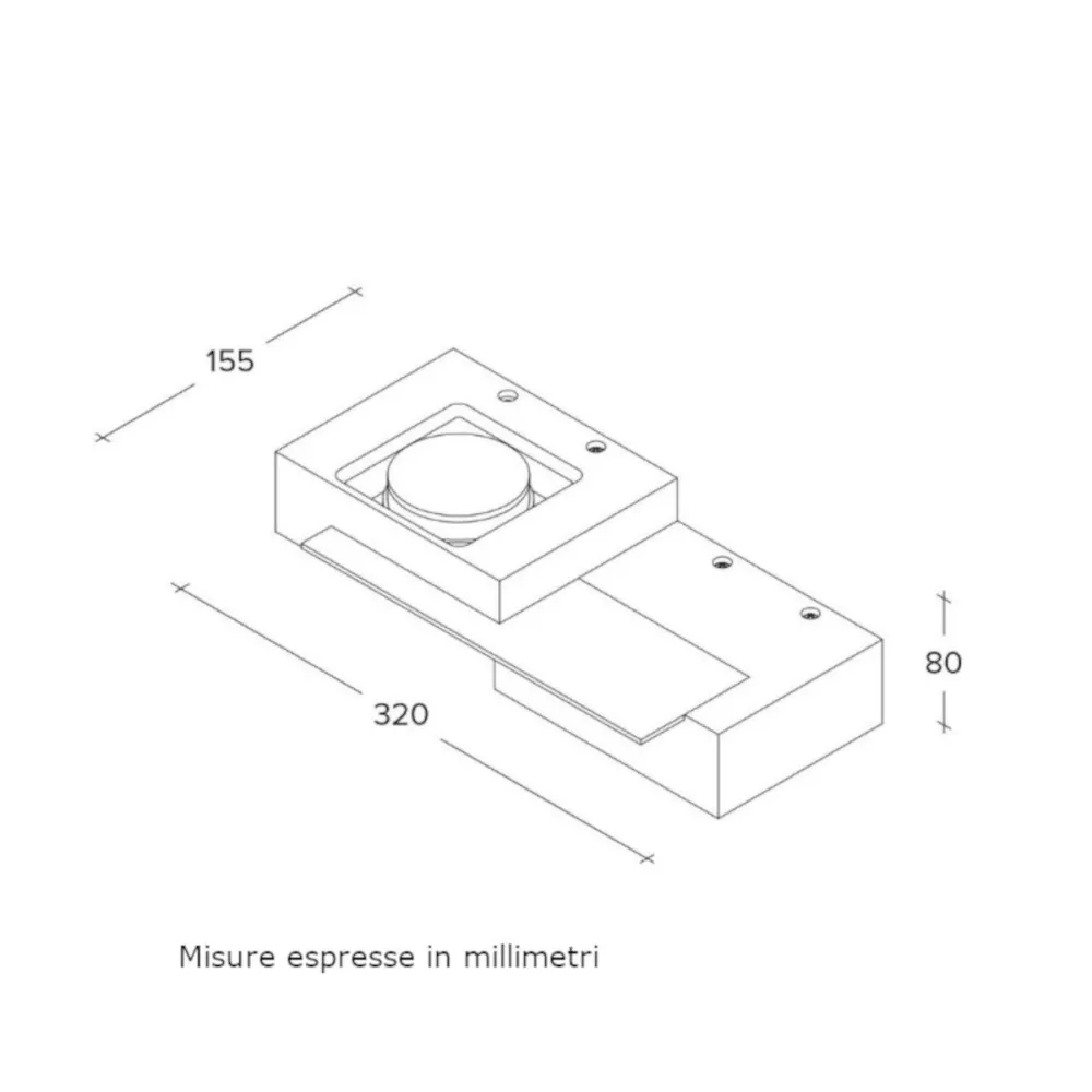 Applique moderno Sforzin MILET T473 GX53 LED