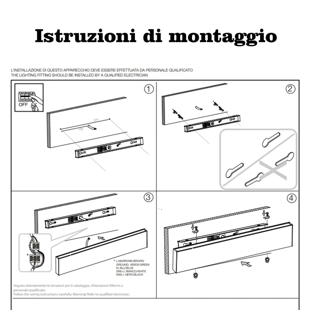 Applique murale moderne Ideal Lux STEEL 233840