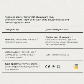 Foco empotrable LED Sforzin RHODIA T468