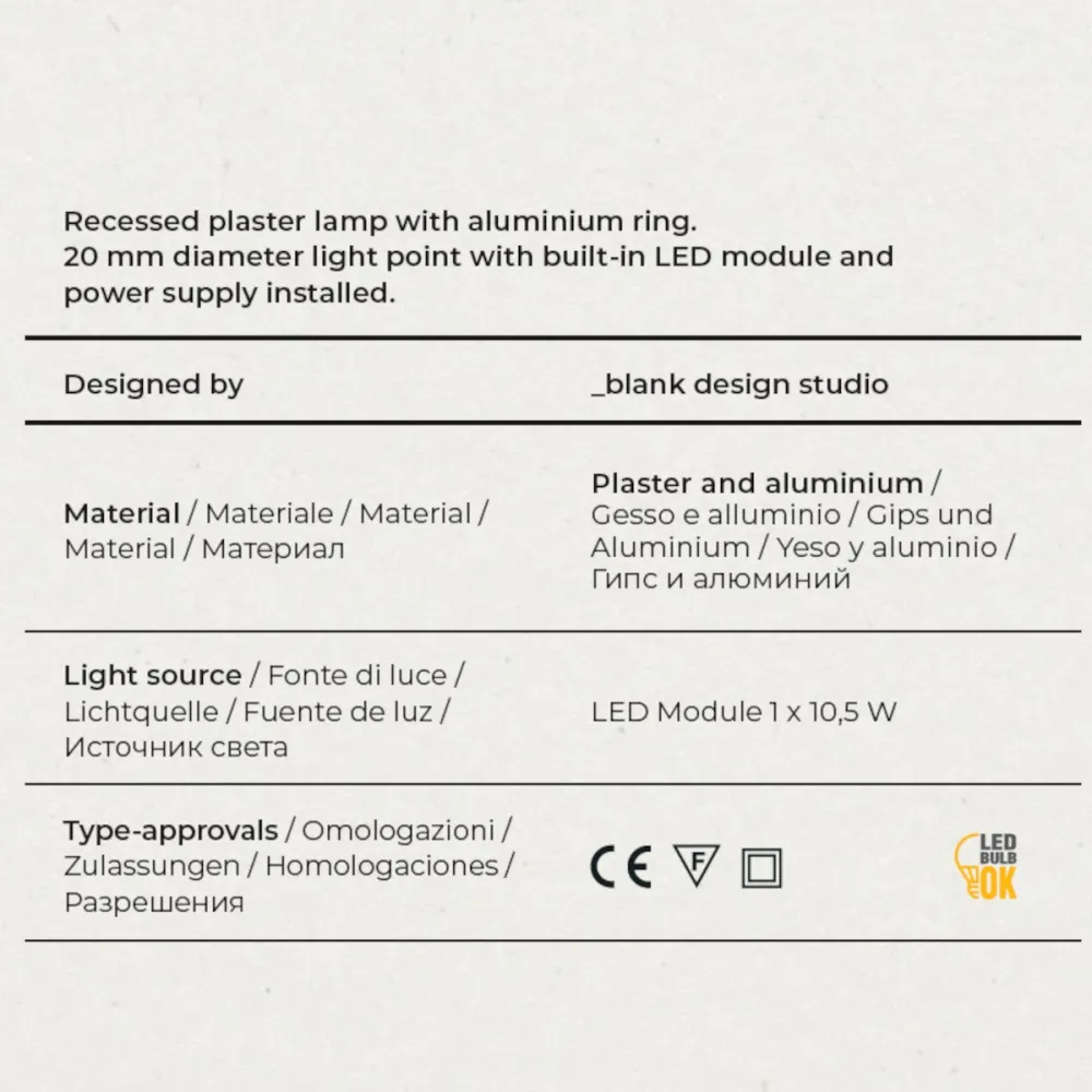 Projecteur encastré LED Sforzin RHODIA T470