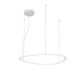 Lámpara de araña LED regulable de metal y silicona Promoingross TRIS S65 WH