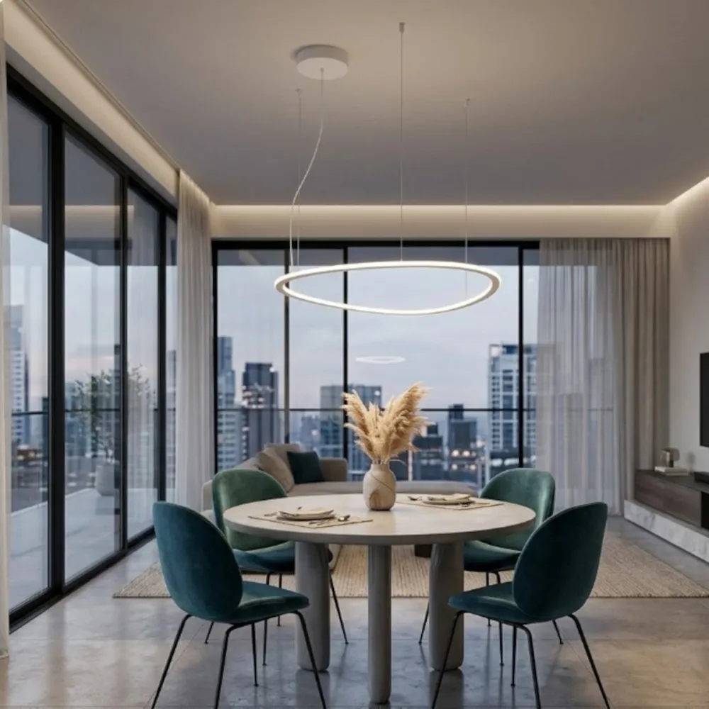 Lustre moderne à LED Promoingross TRIS S65 WH