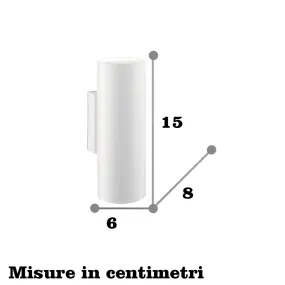 Applique murale moderne Ideal Lux LOOK ROUND AP2 15H 095998