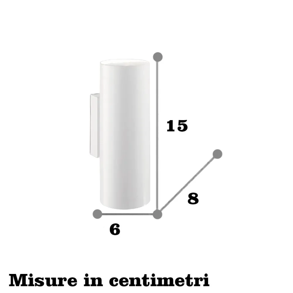 Applique murale moderne Ideal Lux LOOK ROUND AP2 15H 094182