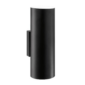 Applique moderno Ideal Lux LOOK ROUND AP2 30H 370118 GU10 LED 220V biemissione metallo nero