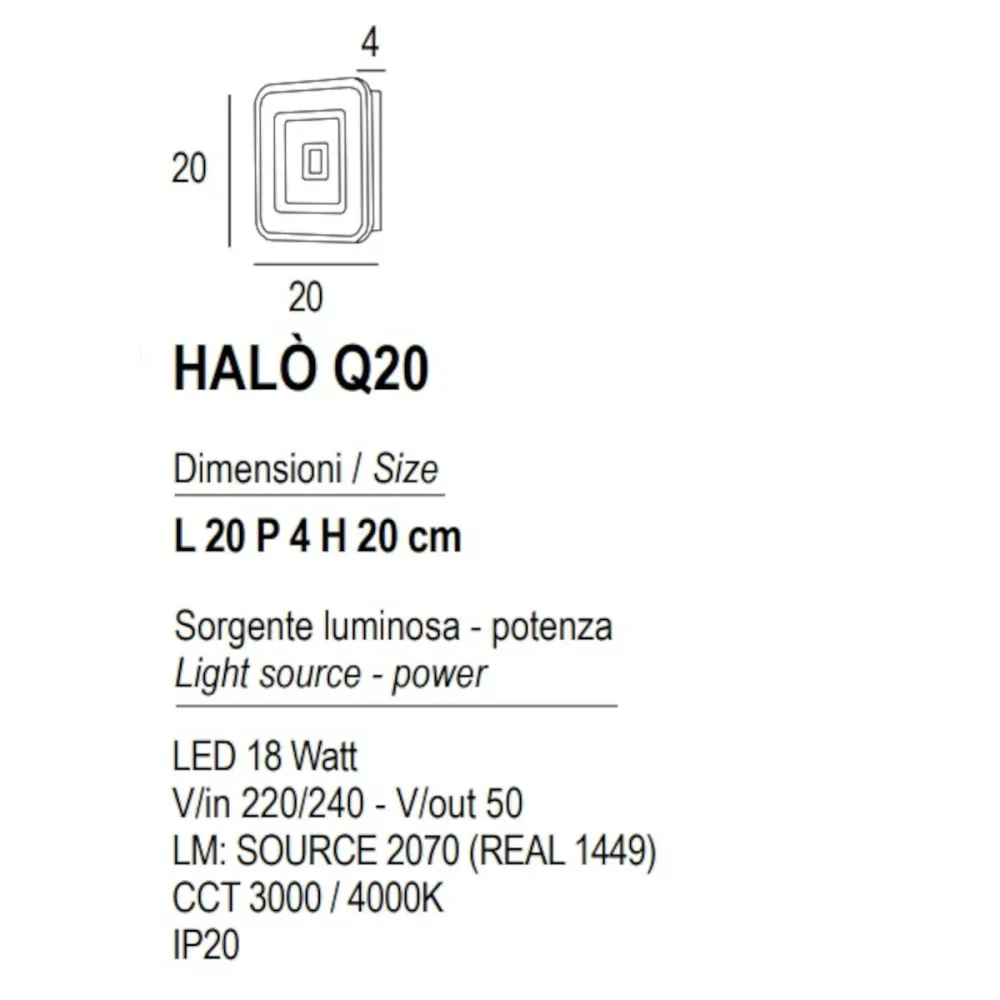 Promoingross HALO Q WH LED CCT moderne Deckenleuchte