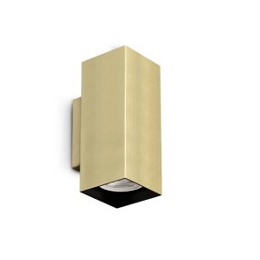 Applique murale classique Ideal Lux LOOK SQUARE AP2 15H 370293 GU10 LED double émission métal laiton