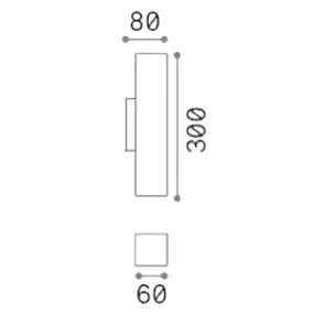 Applique murale classique Ideal Lux LOOK SQUARE AP2 30H 370392