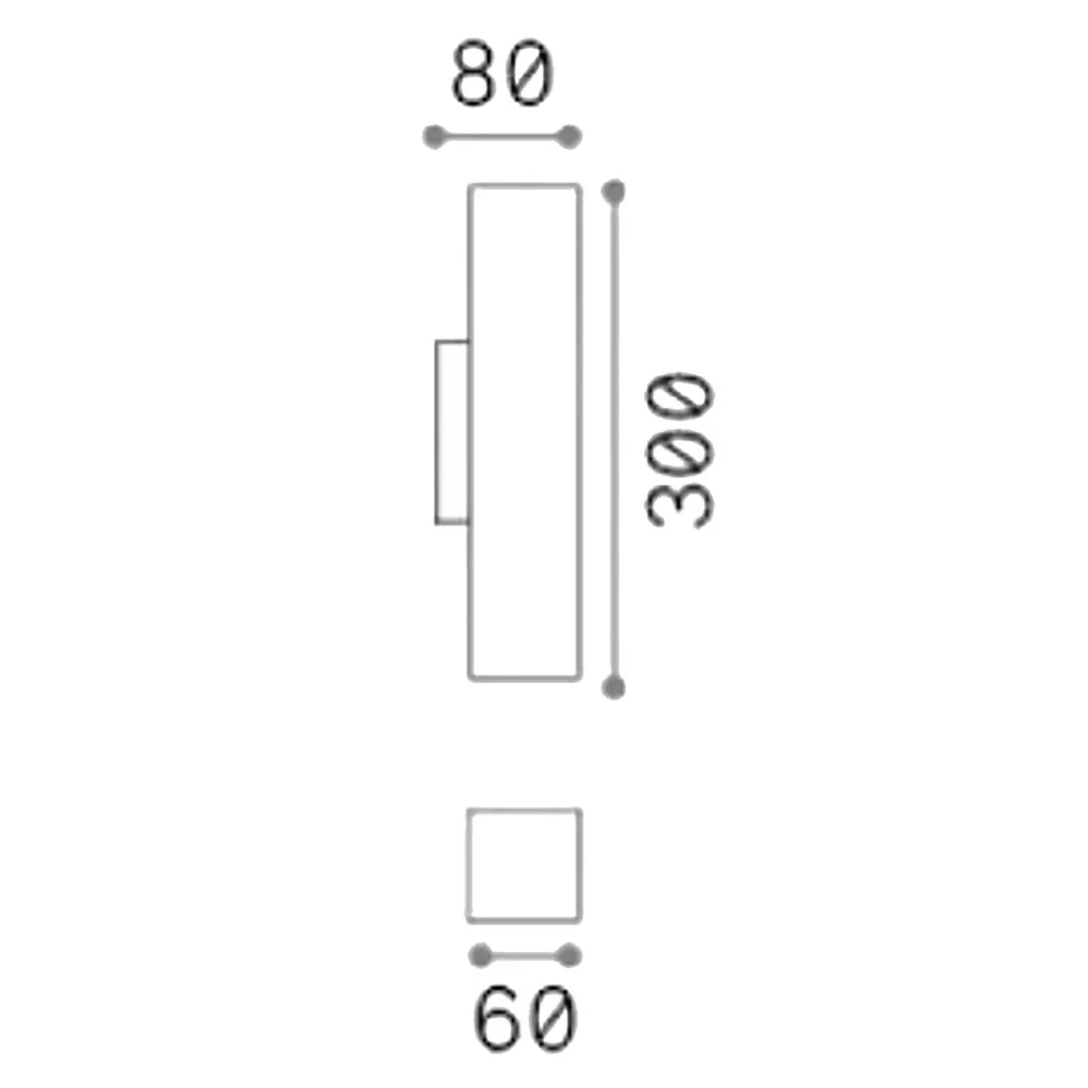 Applique classico Ideal Lux LOOK SQUARE AP2 30H 370460