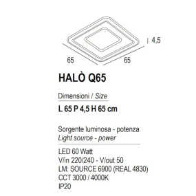 Promoingross Plafón clásico HALO Q65 LED CCT