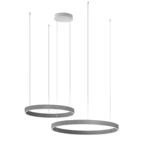 Lámpara de araña moderna Promoingross GAME BIS S80+S100 LED CCT de doble emisión, metal y silicona