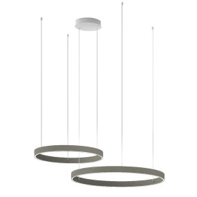 Moderner Kronleuchter Promoingross GAME BIS S80+S100 LED CCT Doppelemission Metall Silikon