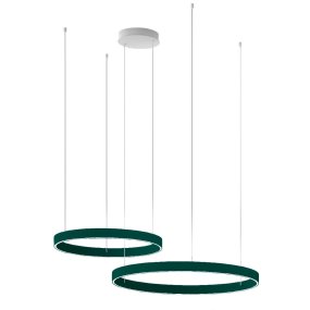 Lámpara de araña moderna Promoingross GAME BIS S80+S100 LED CCT de doble emisión, metal y silicona