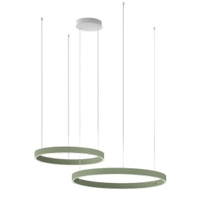 Moderner Kronleuchter Promoingross GAME BIS S80+S100 LED CCT Doppelemission Metall Silikon