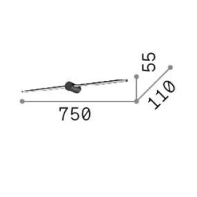Aplique de pared LED clásico Ideal Lux ESSENCE ROUND AP D075 327792