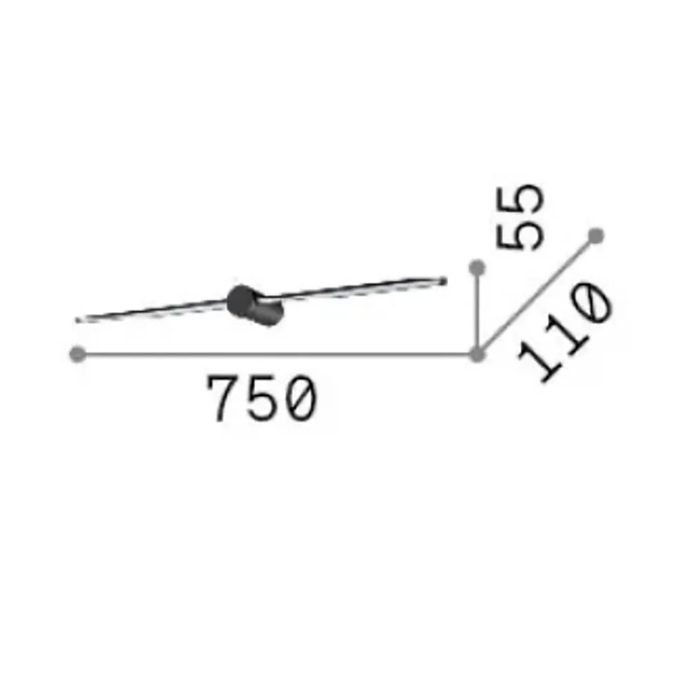 Aplique de pared LED clásico Ideal Lux ESSENCE ROUND AP D075 327792