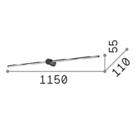 Aplique de pared LED clásico Ideal Lux ESSENCE ROUND AP D115