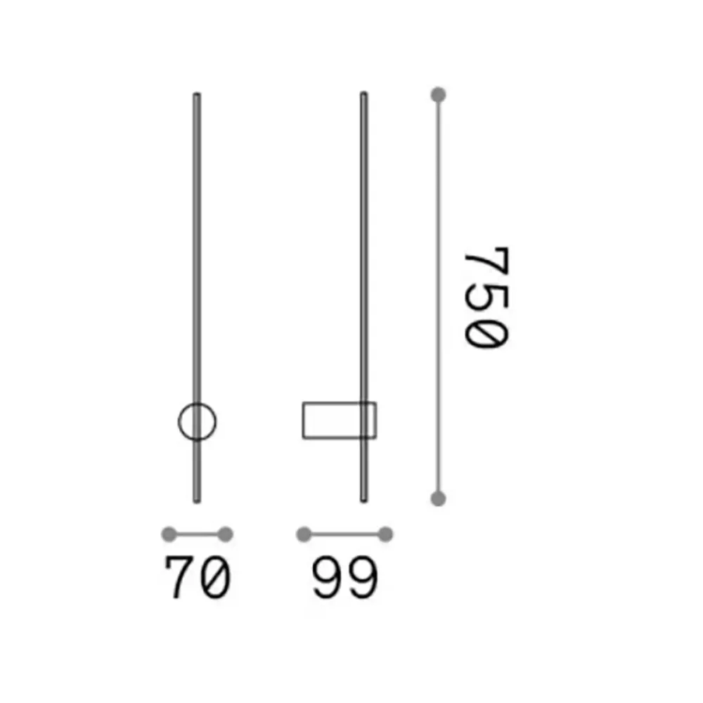 Klassische LED-Wandleuchte Ideal Lux ESSENCE ROUND AP D075 371665