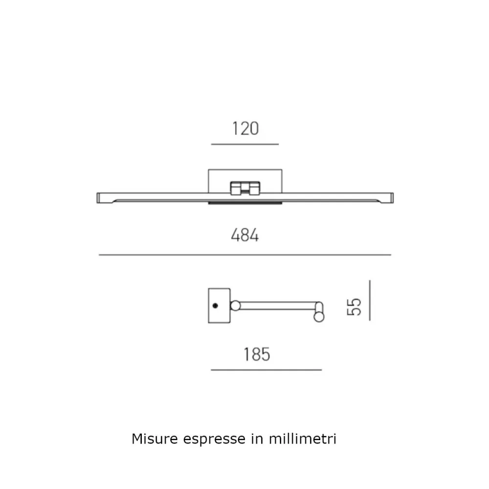 Aplique de pared moderno LED Gea Luce GAP GAP442C