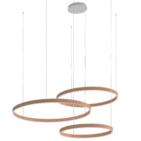 Lámpara de araña moderna Promoingross GAME TRIS S40+S60+S80 LED CCT de doble emisión, metal y silicona.