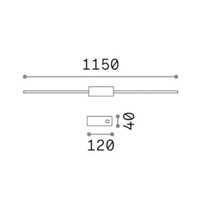 Applique led classica Ideal Lux ESSENCE SQUARE AP D115 371726