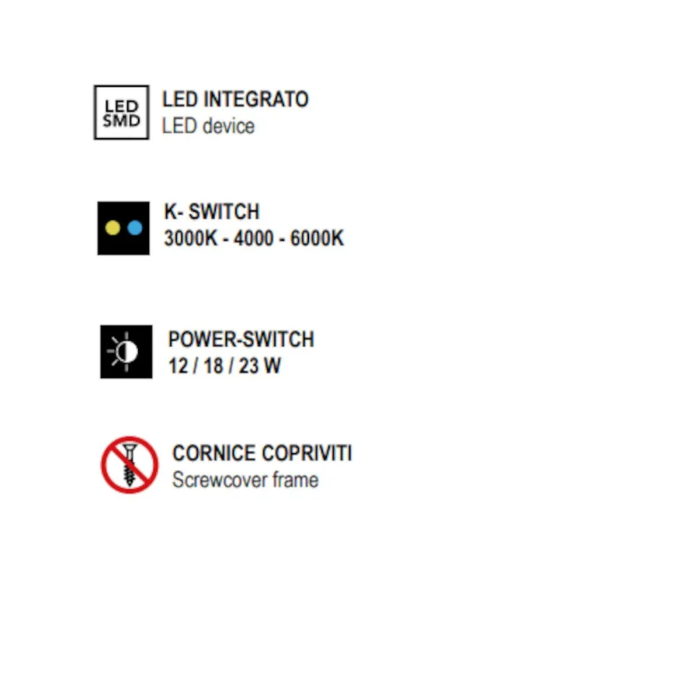 Promoingross YNDI Q28 CCT IP65 PVC-Methacrylat-LED-Deckenleuchte