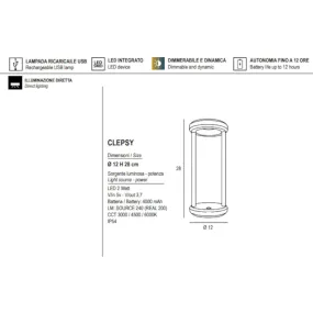 Lampe baladeuse CLEPSY LED CCT TOCH Promoingross