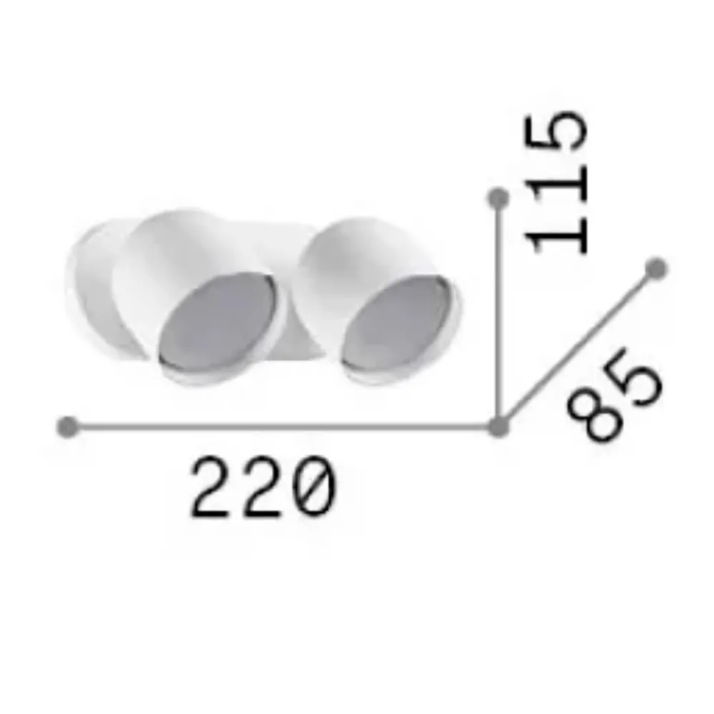 Faretti moderni Ideal Lux DODO 314136 GX53 LED metallo bianco orientabili