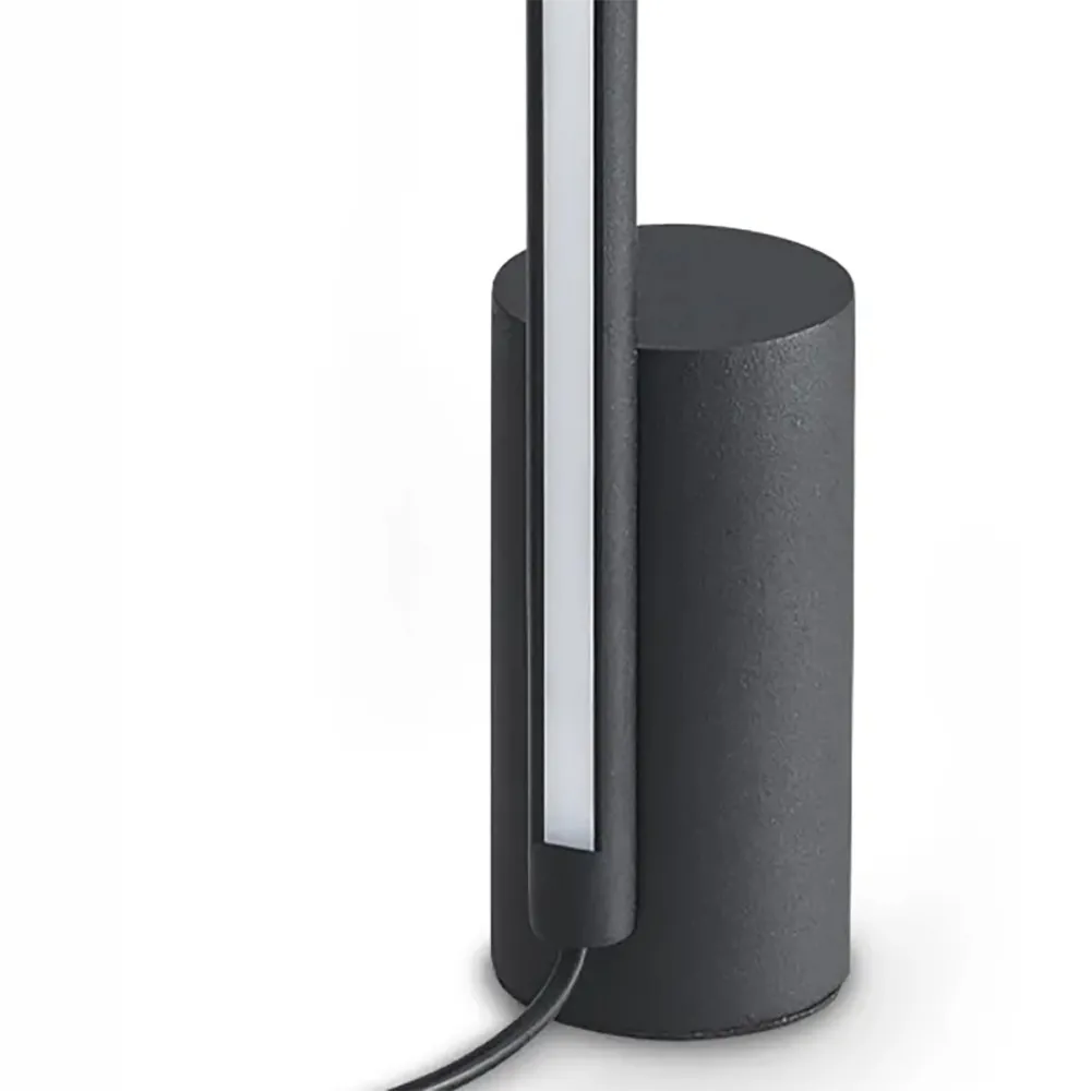 Abat-jour moderna Ideal Lux ESSENCE ROUND 371870 LED 1400LM 3000K metallo policarbonato nero dimmerabile