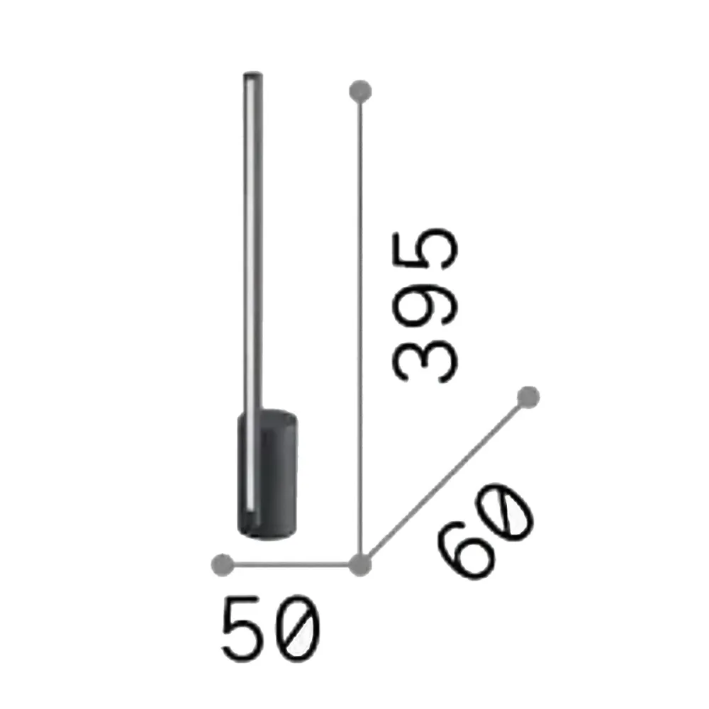 Abat-jour moderna Ideal Lux ESSENCE ROUND 371870 LED 1400LM 3000K metallo policarbonato nero dimmerabile