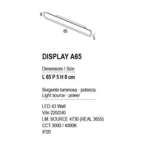 Applique moderno Promoingross DISPLAY A WH LED CCT