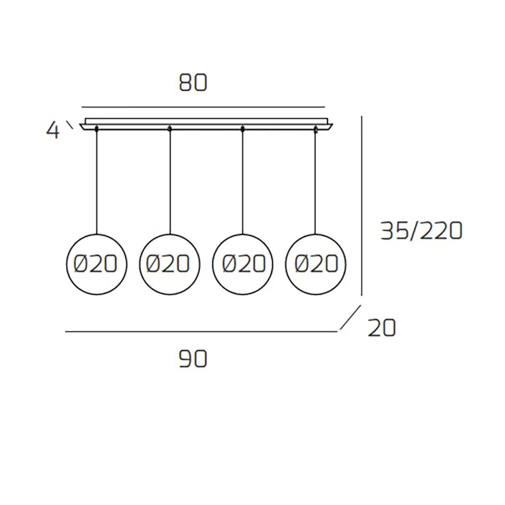 Moderner Kronleuchter Top Light BIG ECLIPSE 1194 BI S4 RP BR AM