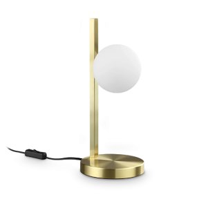 Abat-jour classica Ideal Lux BINOMIO 353258 OTTONE G9 LED sfera vetro soffiato luce diffusa