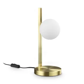 Abat-jour classica Ideal Lux BINOMIO 353258 OTTONE G9 LED sfera vetro soffiato luce diffusa